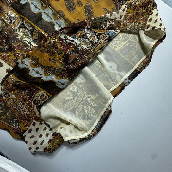 NWT Chelsea & Theodore Plus Size 3X Peasant Top Bandanna Paisley Boho print - Picture 11 of 14